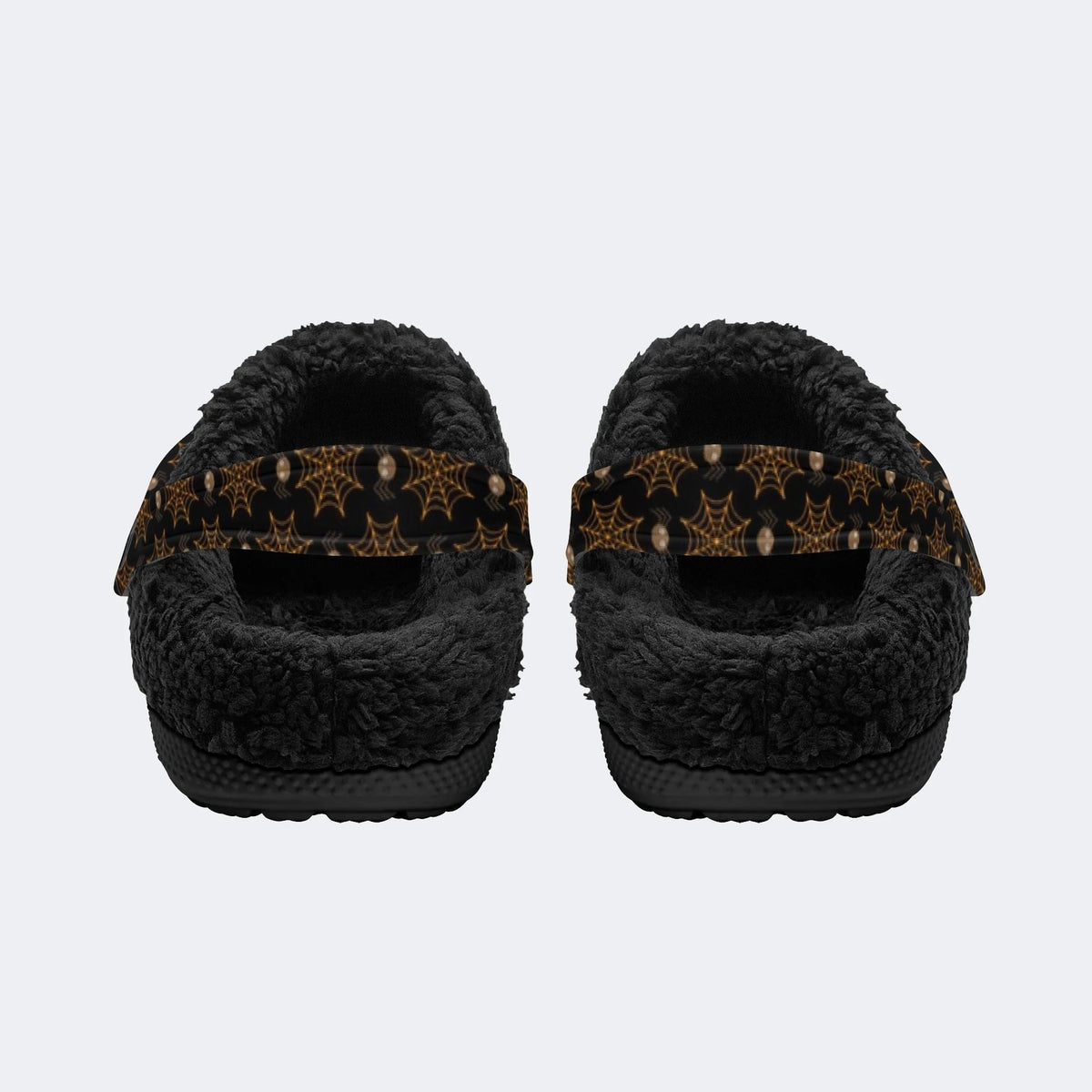 Spiderweb Gothic - Fur Lined Slippers/Sandals