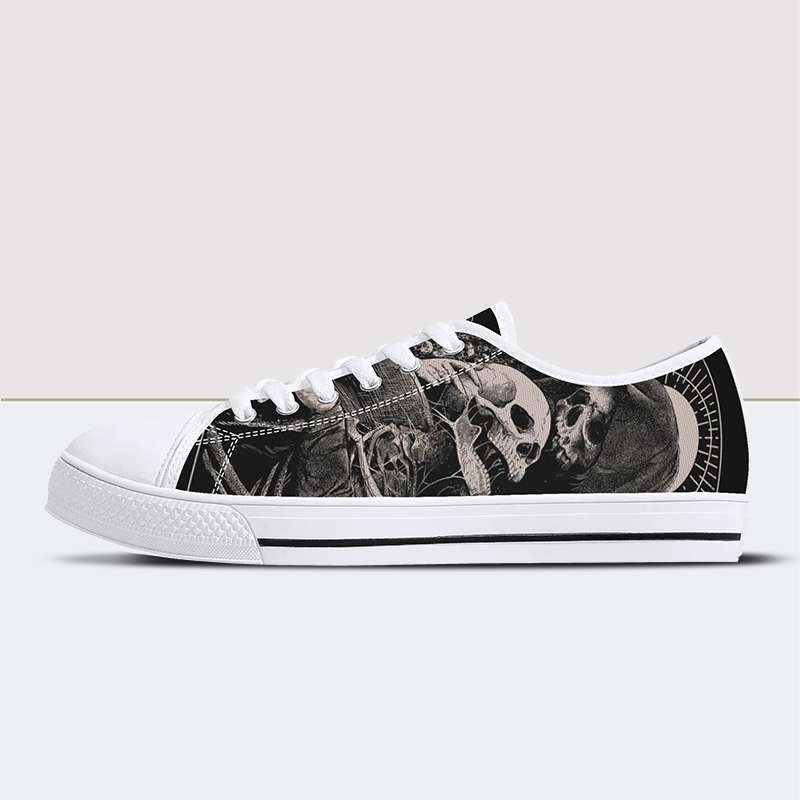 Funeral Embrace Low Top Canvas Shoes