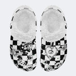 Gothic elements combination Print - Colorable Fur Lined Slippers/Sandals