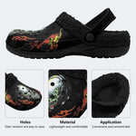 Horror Alien Print - Fur Lined Slippers/Sandals