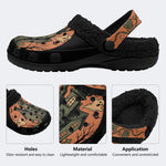 Gothic Spooky Haunted House - Fur Lined Slippers/Sandals
