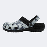 Unisex Ink Print - Fur Lined Slippers/Sandals