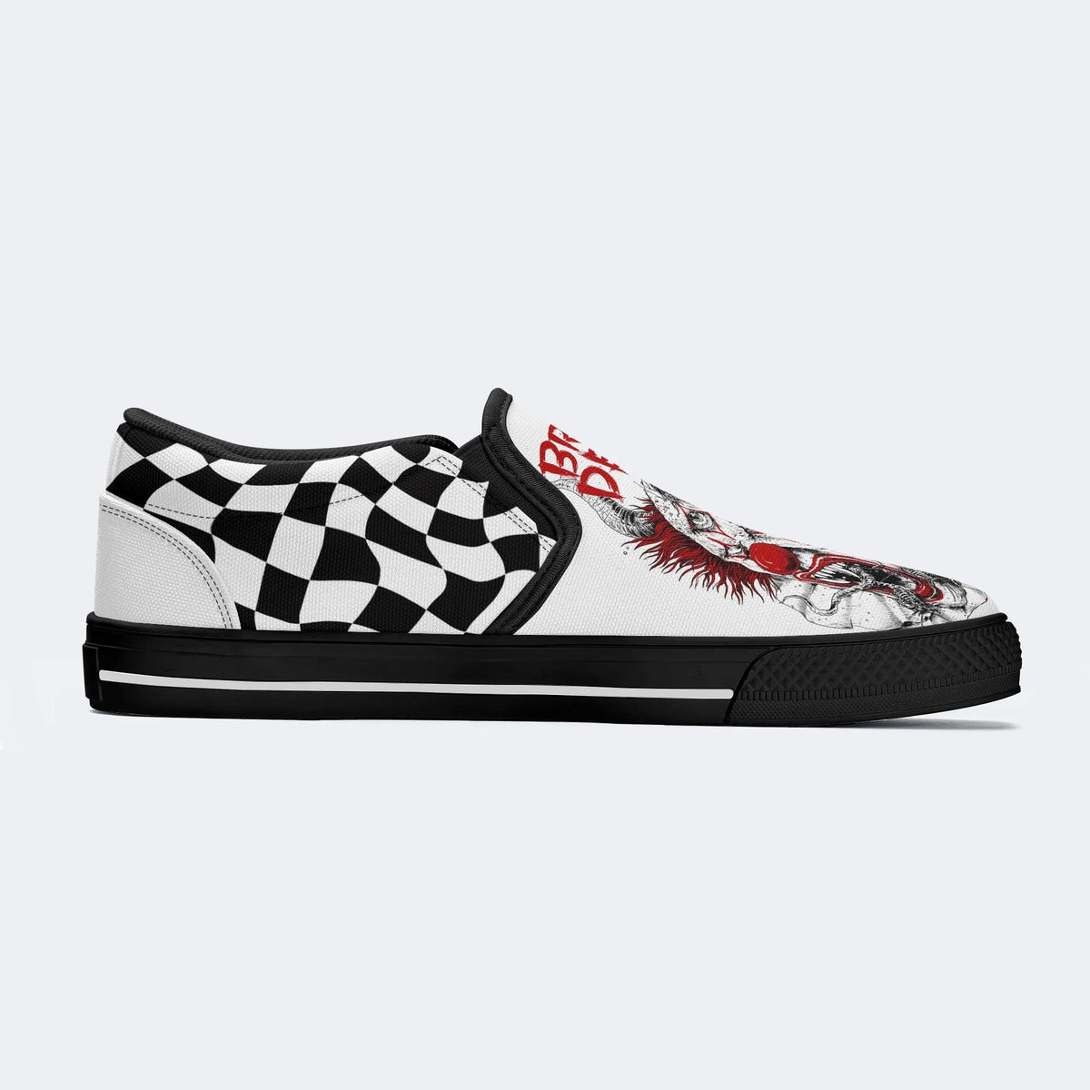 Unisex Horror Death Print - Slip On Shoes