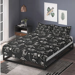 Dinosaur Skeleton Print - Three Piece Bedding Set