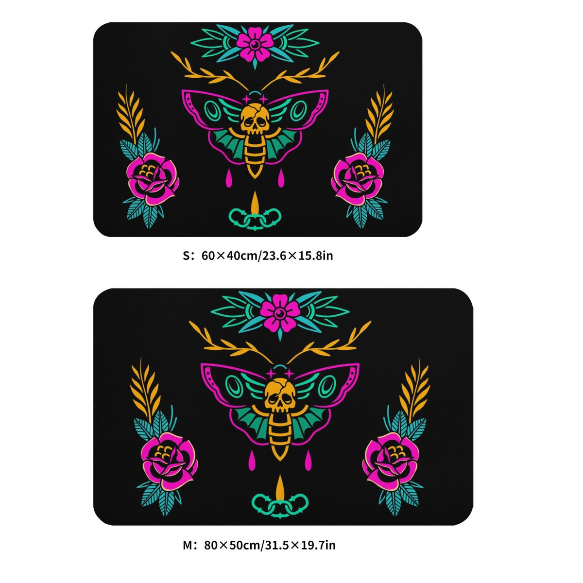 Colorful Death Moth Print - Foot Pad