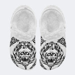 Scary Skull Art Print - Fur Lined Slippers/Sandals