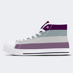 Flag for the Asexual High Top Canvas Shoes