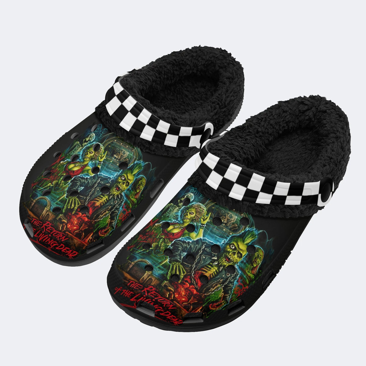 Horror Movie Graphic - Fur Lined Slippers