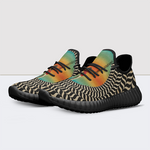 3D Vinylrecords Print Mesh Knit Sneakers