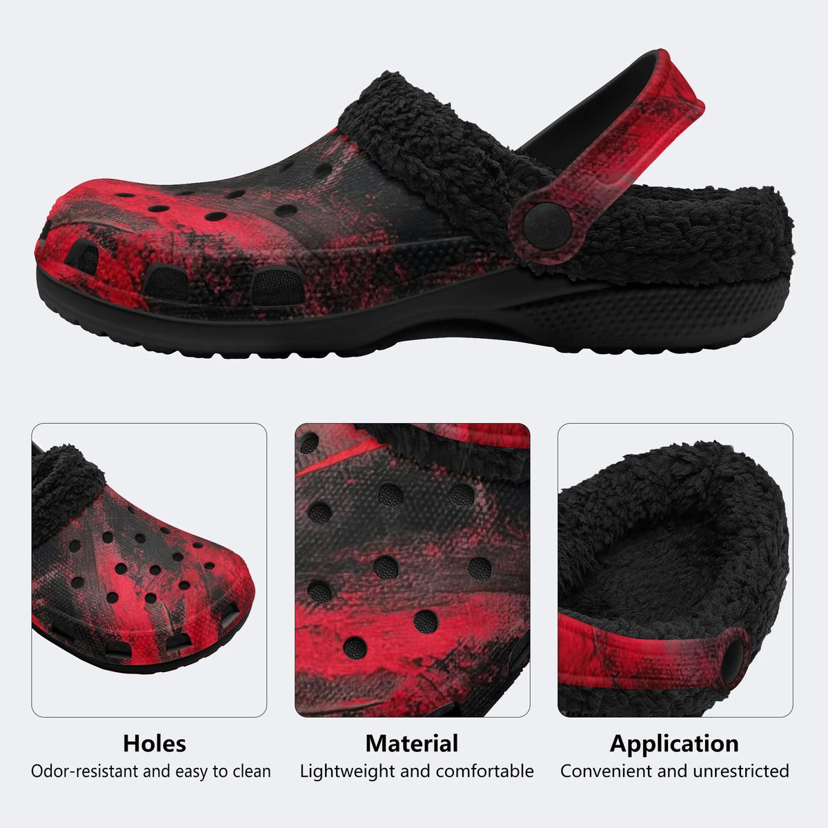 Bloody Textured Swirl - Fur Lined Slippers/Sandals