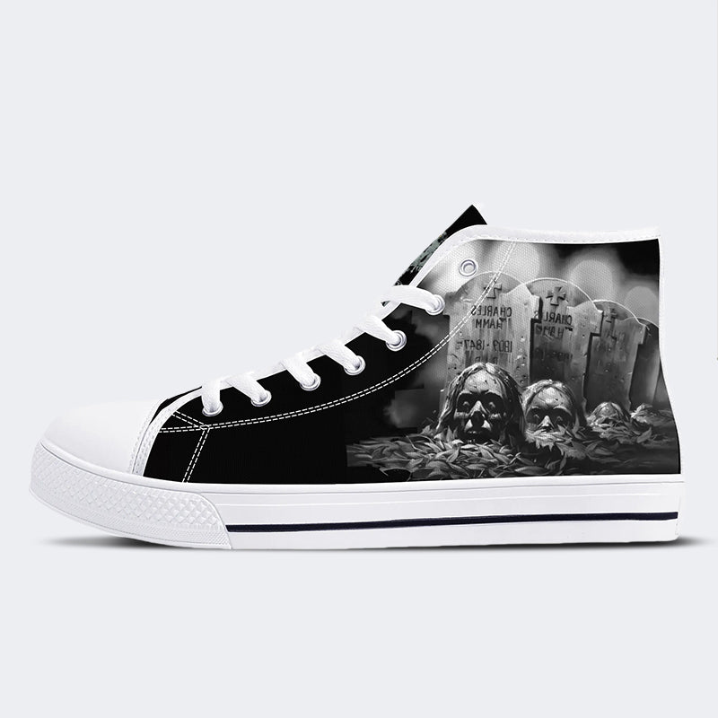 Horror Retro City Unisex - High Top aus Canvas