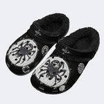 Spider Vintage Print - Fur Lined Slippers/Sandals