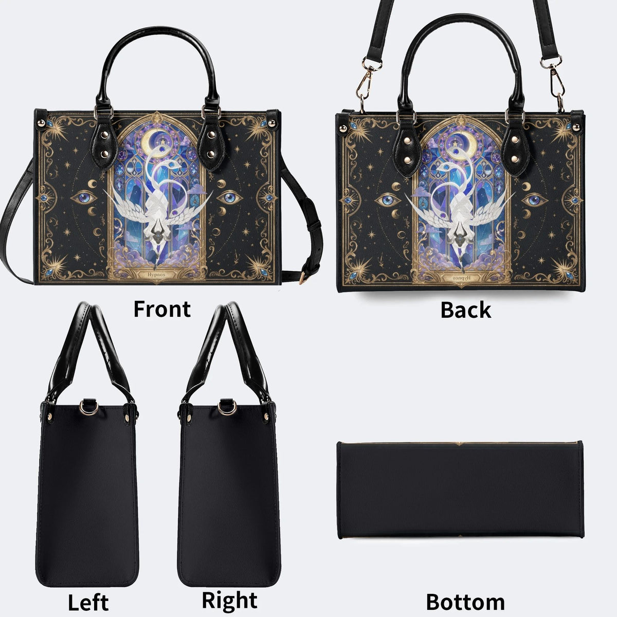 Swan Stained Glass Print Handbag Factory Direct Sales