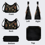 Eagle Spreads Wings - Leather Crossbody Bag
