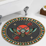 Vintage Rose Death Moth - Floor Mat
