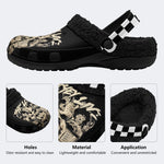 They Live Vintage Print - Fur Lined Slippers/Sandals