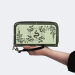 Inscribed Viper Print - Leather Wallet