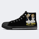 Unisex Retro Christus Jungfrau Maria Text Kunst Illustration Druck - High Top Canvas