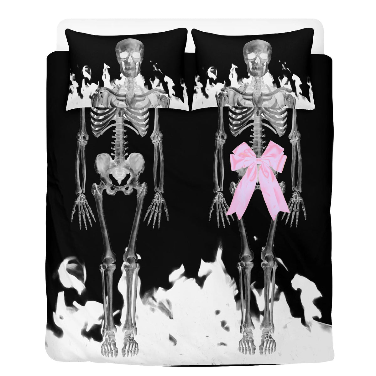 Gothic Skull Print - Three Piece Bedding Set