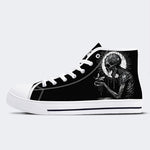 Skull Death Moth Print - High Top Canvas