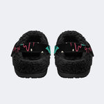 Gothic Graffiti Skull Punk - Fur Lined Slippers/Sandals