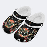 Butterfly Art Print - Fur Lined Slippers/Sandals