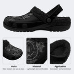 Gothic Crow Moon Witchy - Fur Lined Slippers/Sandals