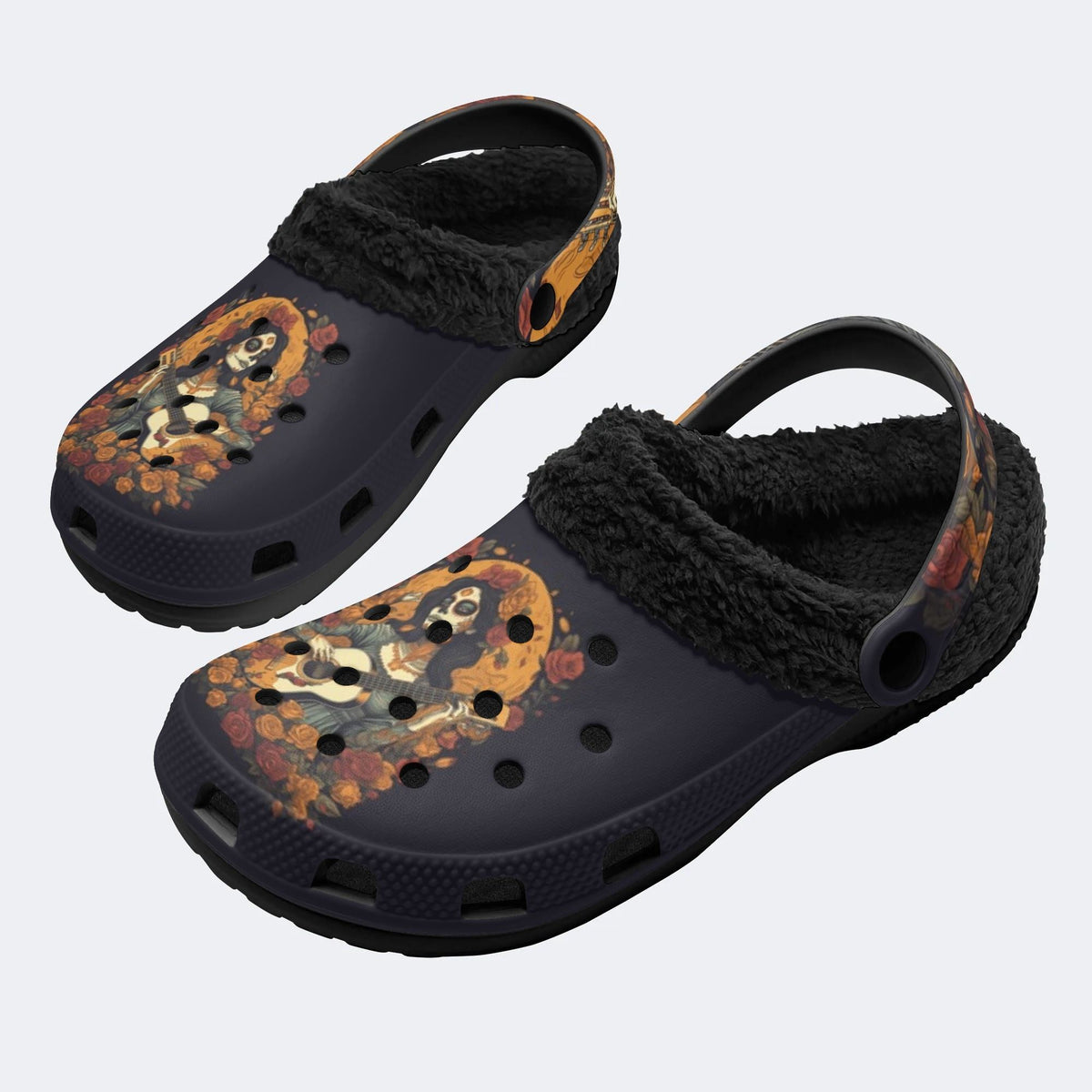 Gothic Music Sugar Lady - Fur Lined Slippers/Sandals