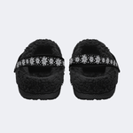 Jolly Roger Print - Fur Lined Slippers/Sandals