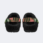 Boho Surf Wave - Fur Lined Slippers/Sandals