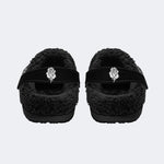 Snake And Beath Moth Print - Fur Lined Slippers/Sandals