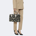 Dark Cottagecore Forest Animal Bones Print - Leather Handbag