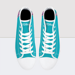 'Go' Print High Top Canvas Shoes