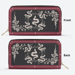 Inscribed Viper Print - Leather Wallet