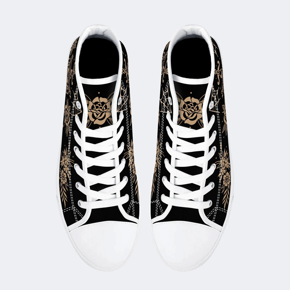 Old School Tiger Print - High Top Canvas