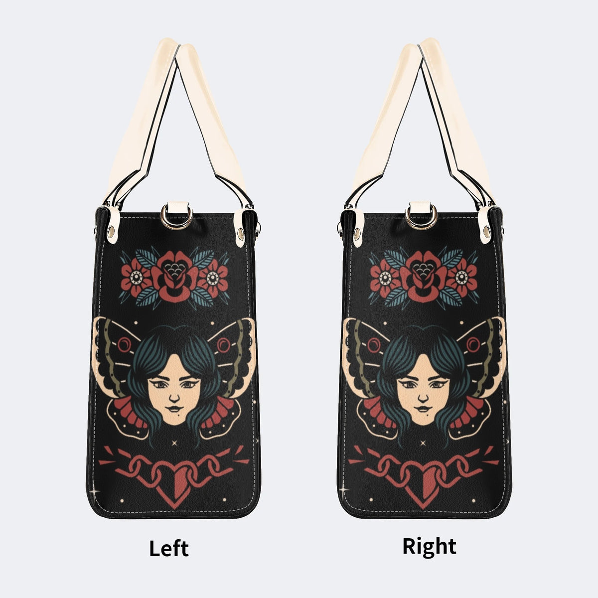 Vintage Tattoo Art Print - Leather Handbag