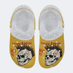 Rancid Skull Print - Fur Lined Slippers/Sandals