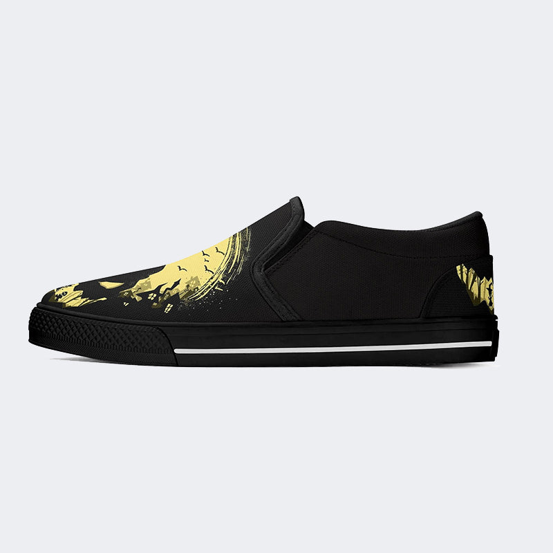 Halloween Art Casaul Print - Slip On Shoes