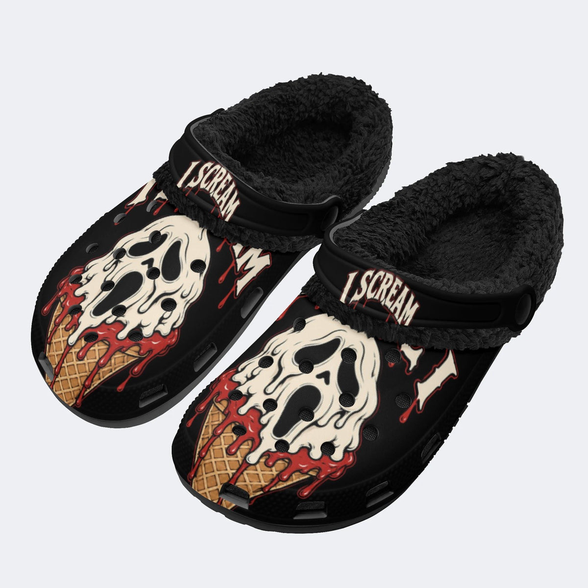 Spooky Scream Cone - Fur Lined Slippers/Sandals
