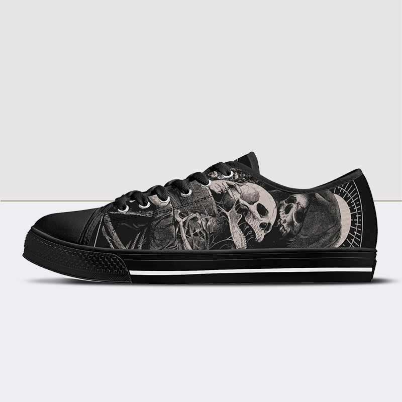 Funeral Embrace Low Top Canvas Shoes