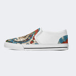 Unisex Tie Dye Skull Graphic Print - Slip On Shoes