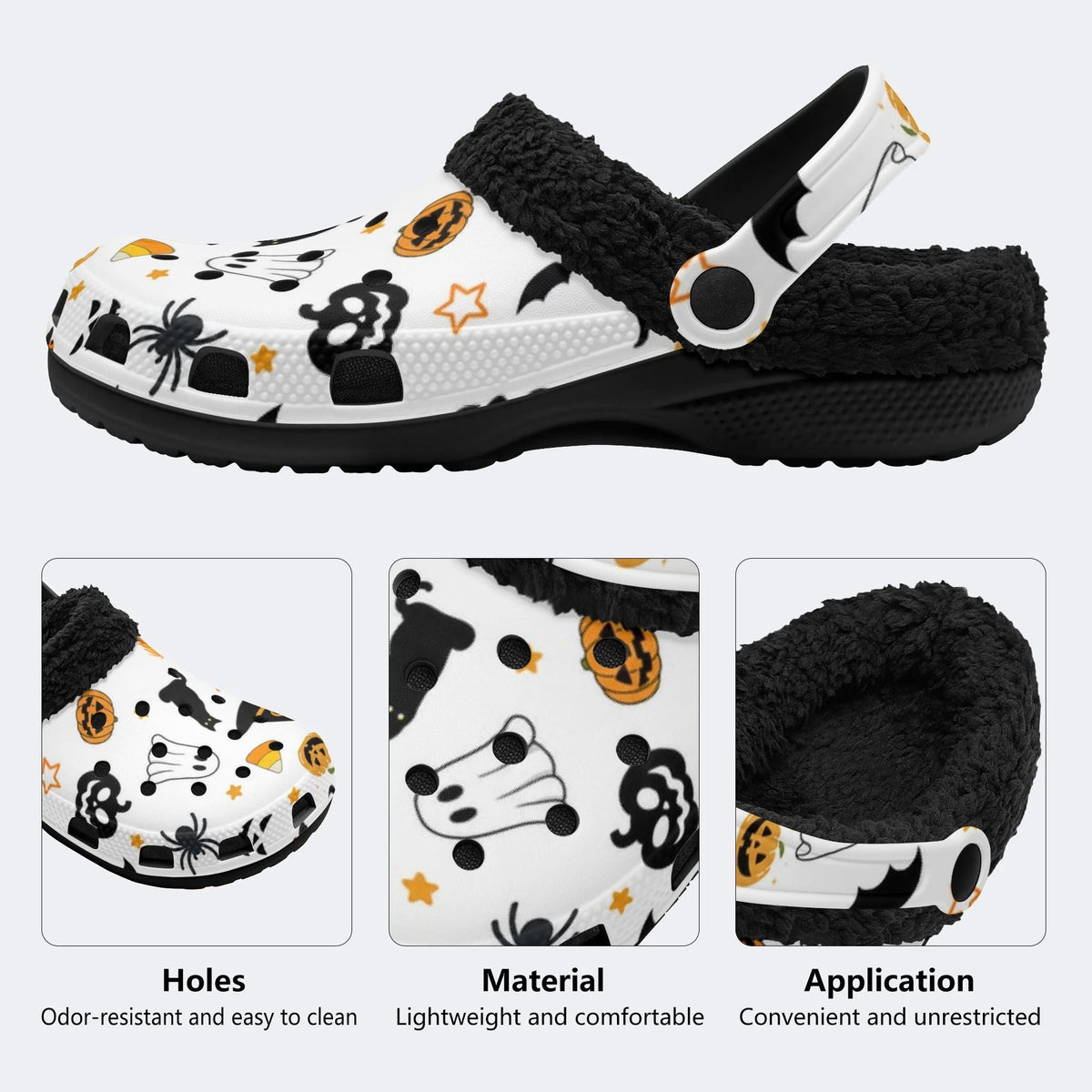 Spider Witch Pattern - Fur Lined Slippers/Sandals