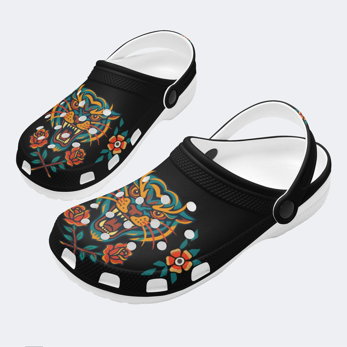 Tiger Head Print - Slippers/Sandals