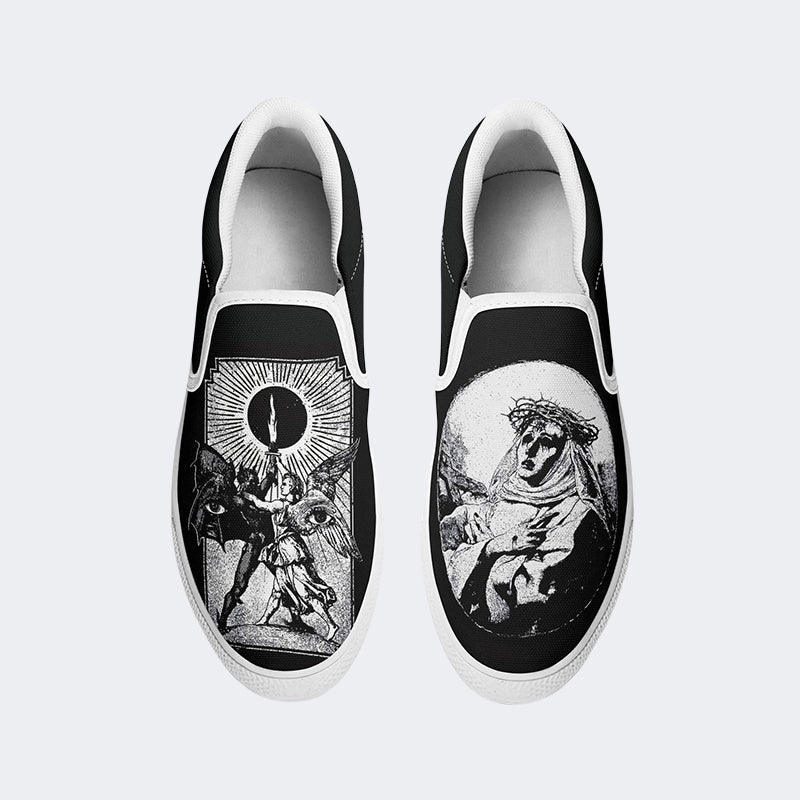 Chaussures unisexes à enfiler avec imprimé Christ Art 