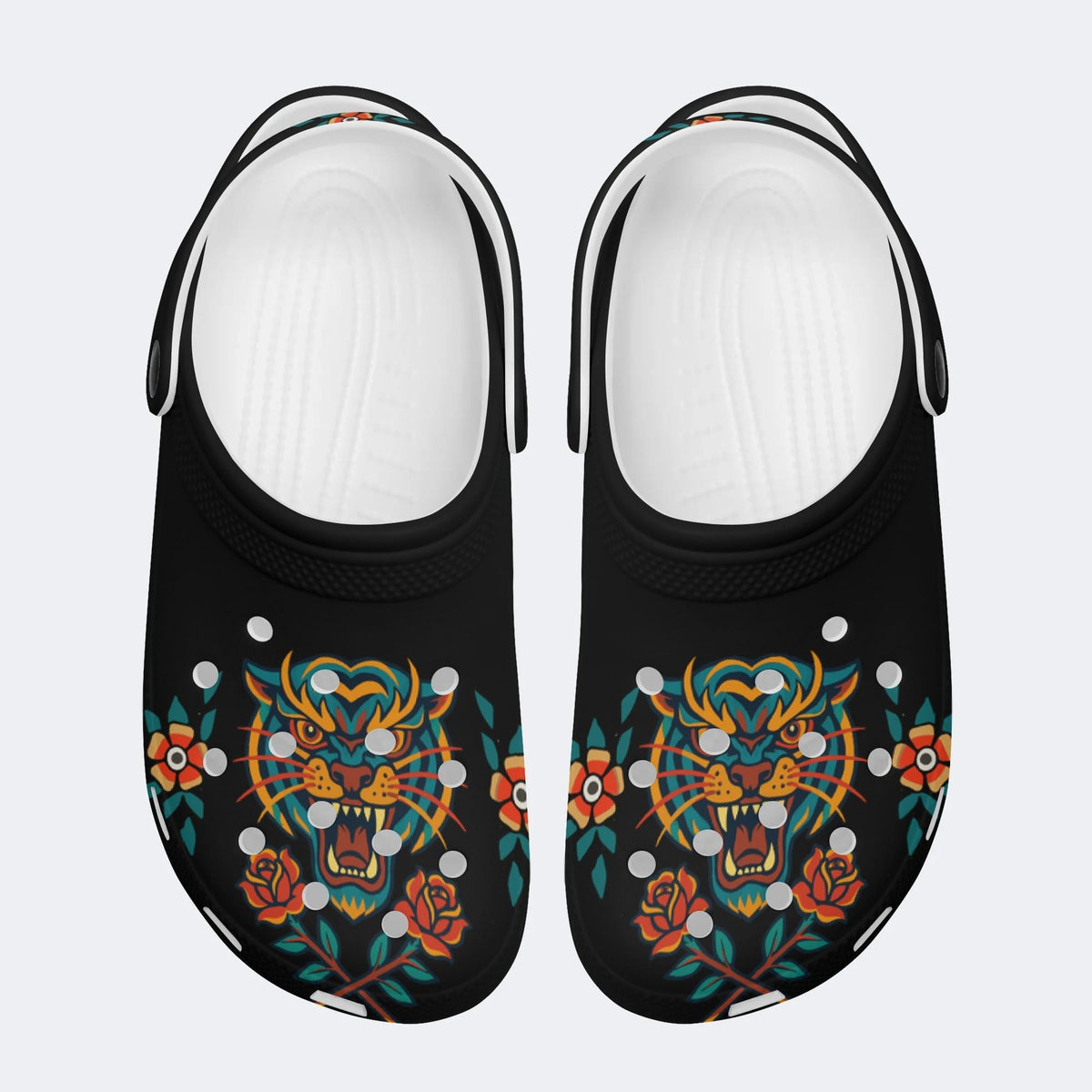 Tiger Head Print - Slippers/Sandals