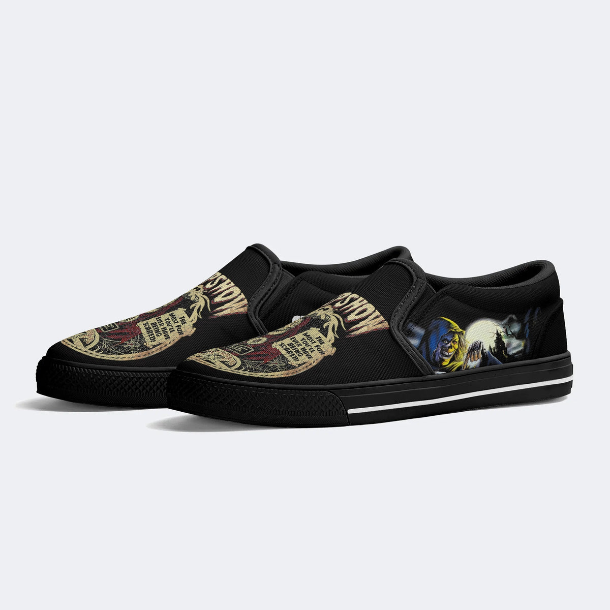 Horror Movie Vintage Graphic Printed- Slip On Shoes