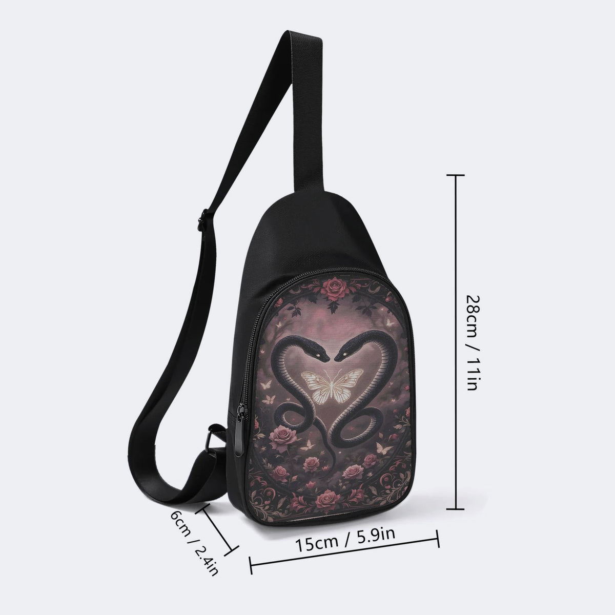 Romantic Couples Snake Print - Chest Bag