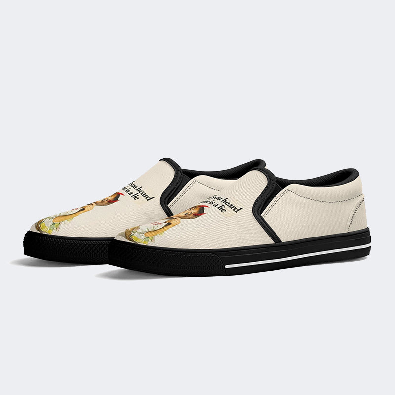 Vintage Poster Funny Word - Slip On Shoes