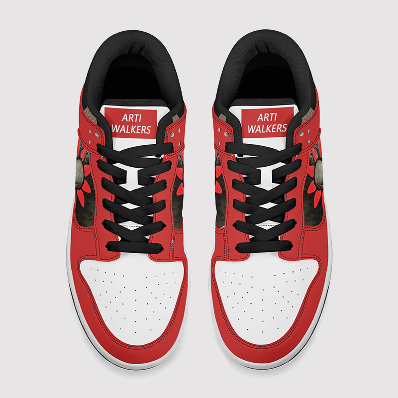 Macabre Flower Dunk Low Leather Sneakers
