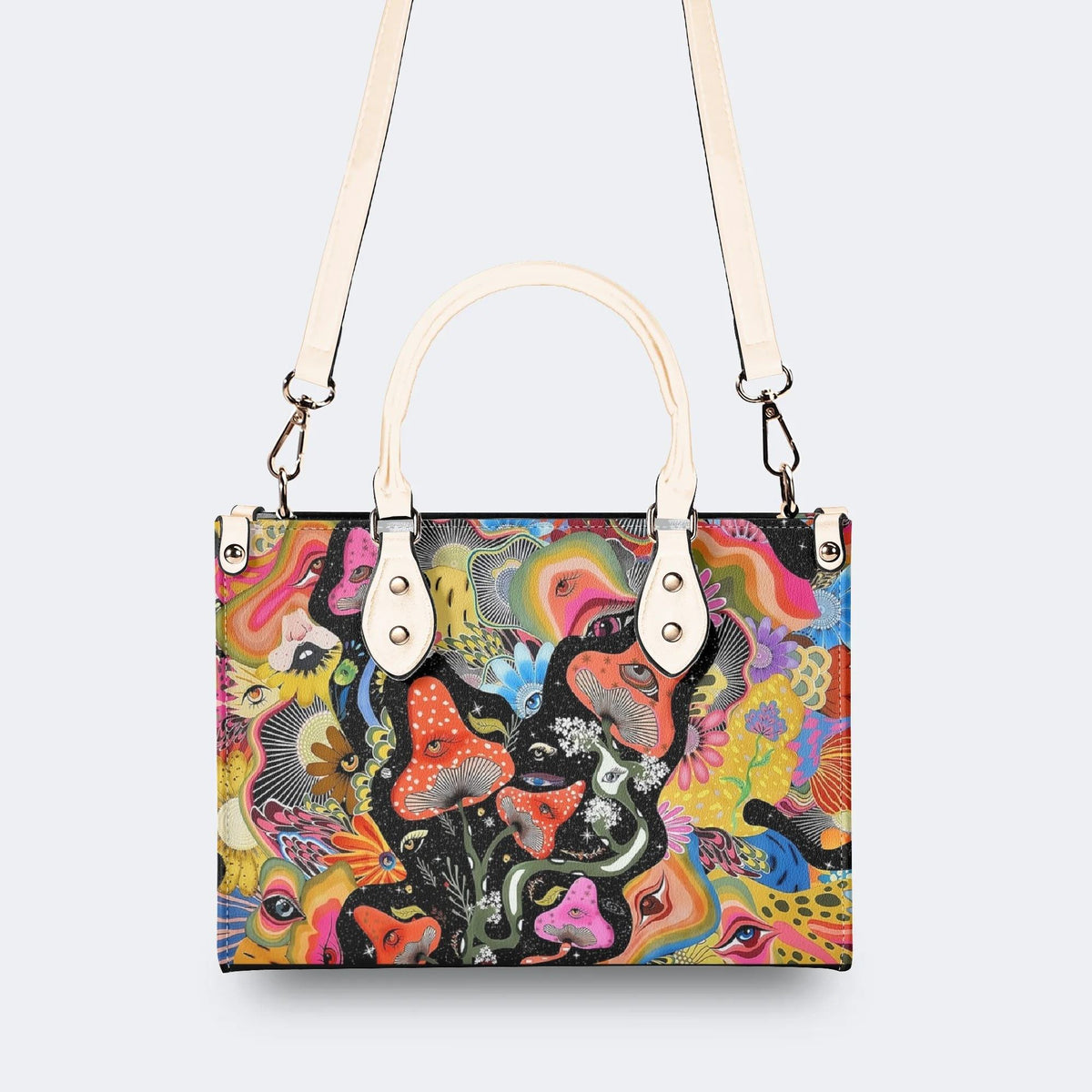Hallucinogenic Mushrooms - Leather Handbag